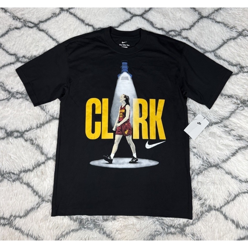 NIKE Caitlin Clark "So Win" Basketball T-Shirt Black Men's Sz S *NEW* IO7376-010